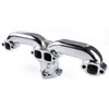 Chrome Rams Horn Style Exhaust Manifolds [Fits Most Round/Square Port Small Block Chevy Stock Cylinder Heads] - image 3