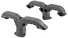 Cast Iron Rams Horn Style Exhaust Manifolds [Fits Most Round/Square Port Small Block Chevy Stock Cylinder Heads] - image 1