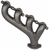 Exhaust Manifolds for GM Gen III/IV LS Engines, Flange-Type Collector [Natural Finish] - image 2