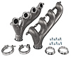 Exhaust Manifolds for GM Gen III/IV LS Engines, V-Band-Type Collector [Natural Finish]