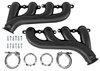 Exhaust Manifolds for GM Gen III/IV LS Engines, V-Band-Type Collector [Black Ceramic Coated] - image 2