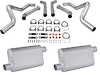 Dual Exhaust with Chambered Mufflers 1964-73 Mustang - image 1