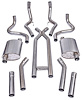 Header-Back Dual Exhaust Kit for 1970-1981 Chevy Camaro, Pontiac Firebird; 1970-1974 Chevy Nova [3 in. SS Tubing] - image 1