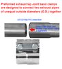 Preformed Exhaust Lap Joint Band Clamp for I.D. O.D. Slip Fit Connection [Fits 2 in. O.D. Pipe] - image 4