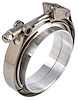 Stainless Steel Quick Release V-Band Clamp & Aluminum Flanges 4 in. - image 1