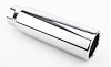 Stainless Exhaust Tip Overall Length: 10 in. Weld-On - image 1