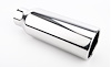 Stainless Exhaust Tip Overall Length: 10 in. Weld-On - image 1