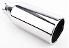 Stainless Exhaust Tip Overall Length: 10 in. Weld-On - image 1
