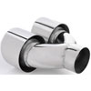 Stainless Dual Exhaust Tip Overall Length: 7 7/8 in. Weld-On - image 3
