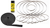 Charcoal Black Exhaust & Header Wrap Kit [1 in. x 50 ft. x 1/16 in. Thick] - image 1
