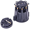Replacement Distributor Cap & Rotor for JEGS SSR-III RTR Distributors [Black] - image 1
