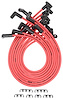 8.5mm Red Ultra Pow'r Wires for Small Block Chevy Over Valve Covers - image 1