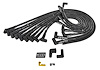 8mm Hi-Temp Sleeved Spark Plug Wire Set for Big Block Chevy 396, 402 & 454 w/HEI, Under Header w/90-degree Boots [Black] - image 1