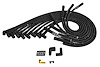 8mm Hi-Temp Sleeved Spark Plug Wire Set for Big Block Chevy 396, 402, & 454 w/HEI, Over Valve Cover w/Straight Boots [Black] - image 1