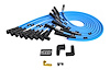 8mm Hi-Temp Sleeved Spark Plug Wire Set for Big Block Chevy 396, 402, & 454 w/HEI, Over Valve Cover w/Straight Boots [Blue] - image 1