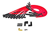 8mm Hi-Temp Sleeved Spark Plug Wire Set for Big Block Chevy 396, 402, & 454 w/HEI, Over Valve Cover w/Straight Boots [Red] - image 1