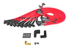 8mm Hi-Temp Sleeved Spark Plug Wire Set for Big Block Chevy 396, 402 & 454 w/HEI, Under Header w/90-degree Boots [Red] - image 1