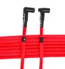 8mm Hi-Temp Sleeved Spark Plug Wire Set for Big Block Chevy 396, 402 & 454 w/HEI, Under Header w/90-degree Boots [Red] - image 2