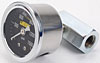 Nitrous Pressure Gauge, 1 1/2 in. Dia. Mechanical  [Liquid Filled, 0-1500 psi with Black Face] - image 2
