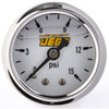 Fuel Pressure Gauge 1 1/2 in. Diameter [Liquid Filled] White Face Dial - image 2
