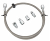 Mechanical Gauge Hose Kit -4 AN Braided Stainless Steel Hose [3 ft.] - image 1