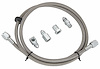 Mechanical Gauge Hose Kit -4 AN Braided Stainless Steel Hose [4 ft.] - image 1