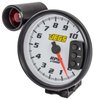 5 in. Tachometer with Shift Light and Peak RPM Memory Recall, 0-10,000 RPM [White Face with Black Bezel] - image 3