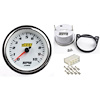 3-3/8" Electric Tachometer & Wiring Connector White - image 1