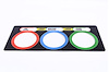 3-Gauge Aluminum Panel Plate with Graphic Decal Oil Pressure/Water Temperature/Fuel Pressure - image 1