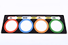 4-Gauge Aluminum Panel Plate w/ Graphic Decal Oil Pressure/Water Temperature/Oil Temperature/Fuel Pressure - image 1