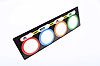 4-Gauge Aluminum Panel Plate w/ Graphic Decal Oil Pressure/Water Temperature/Oil Temperature/Fuel Pressure - image 2