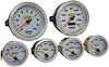 6-Gauge Set, Silver Analog Face [5 in. Dia. Speedometer & Tachometer] - image 1
