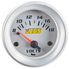 Voltmeter Gauge [2 1/16 in. Electrical, 8-18 Volts with Silver Face] - image 2
