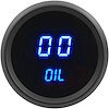 Oil Pressure Gauge LED Digital [Black Bezel, Black Face, Blue Numbers] - image 1