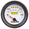 Voltmeter Gauge [2 1/16 in. Electrical, 8-18 Volts with White Face] - image 1