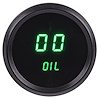 Oil Pressure Gauge LED Digital [Black Bezel, Black Face, Green Numbers] - image 1