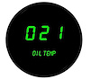 Oil Temperature Gauge LED Digital [Black Bezel, Black Face, Green Numbers] - image 1