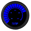 Water Temperature Gauge LED Bar Graph [Black Bezel, Black Face, Blue Numbers] - image 1