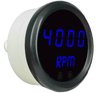 Mini Tachometer LED Digital [Black Face, Black Bezel, Blue Numbers] - image 3