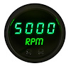 Mini Tachometer LED Digital [Black Face, Black Bezel, Green Numbers] - image 1