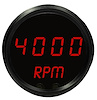 Mini Tachometer LED Digital [Black Face, Black Bezel, Red Numbers] - image 1