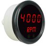 Mini Tachometer LED Digital [Black Face, Black Bezel, Red Numbers] - image 3