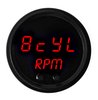 Mini Tachometer LED Digital [Black Face, Black Bezel, Red Numbers] - image 4