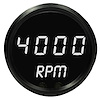Mini Tachometer LED Digital [Black Face, Black Bezel, White Numbers] - image 1