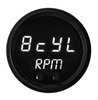 Mini Tachometer LED Digital [Black Face, Black Bezel, White Numbers] - image 4