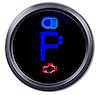Gear Indicator Gauge LED Digital [Blue Letters/Numbers, Black Bezel, Black Face] - image 1