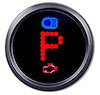 Gear Indicator Gauge LED Digital [Red Letters/Numbers, Black Bezel, Black Face] - image 1