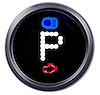 Gear Indicator Gauge LED Digital [White Letters/Numbers, Black Bezel, Black Face] - image 1