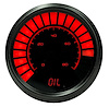 Oil Pressure Gauge LED Bar Graph [Black Bezel, Black Face, Red Numbers] - image 1