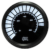 Oil Pressure Gauge LED Bar Graph [Black Bezel, Black Face, White Numbers] - image 1